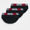 Pack de 3 slips Diesel Hombre E4101 en color negro con cinturilla elástica con logo.