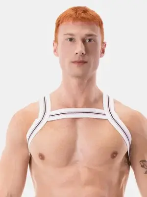 Arnés elástico Hombre Barcode Berlin Hapero Blanco