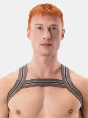 Arnés elástico Hombre Barcode Berlin Hapero Gris