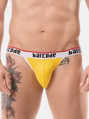 Suspensorio de Hombre Barcode Berlin Cosme Amarillo