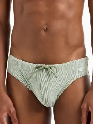 Bañador Slip Hombre Emporio Armani Stripes Verde