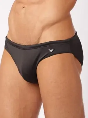 Bañador Slip Emporio Armani Essential Low Brief Negro
