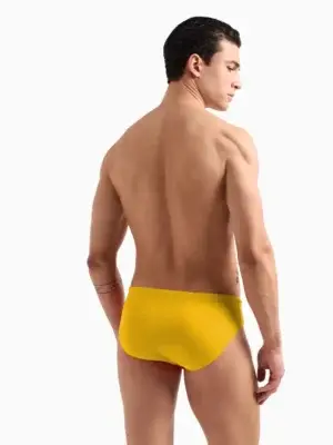 Bañador slip hombre Emporio Armani Logotape Amarillo