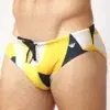 Bañador Slip Hombre Emporio Armani All Over Logo Amarillo