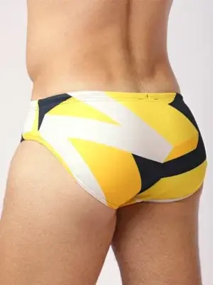 Bañador Slip Hombre Emporio Armani All Over Logo Amarillo
