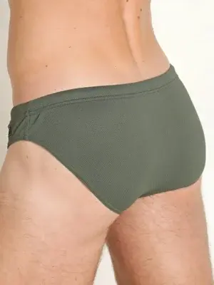 Bañador Slip Hombre Emporio Armani de Pique Verde