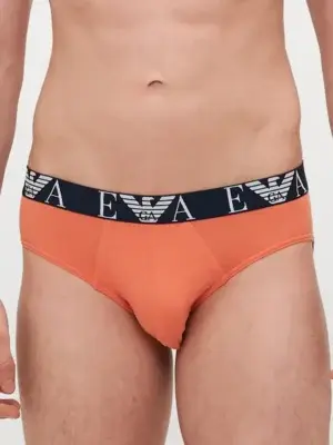 Pack 3 Slips Emporio Armani EM258 Gris Verde Naranja