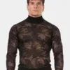 Camiseta de manga larga transparente Turtle Neck Mete de Barcode Berlin