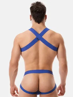 Pack Arnés Elastico Barcode Berlin + Suspensorio Anton Azul