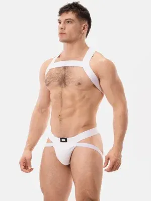 Pack Arnés Elastico Barcode Berlin + Suspensorio Anton Blanco