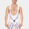 Body Singlet Chap Barcode Berlin Krish Blanco Azul