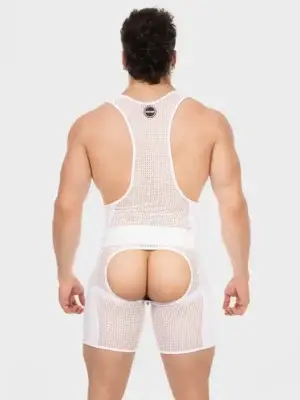 Body Singlet Chap Barcode Berlin Krish Blanco Negro