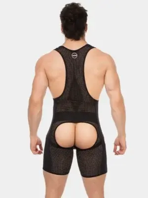 Body Singlet Chap Barcode Berlin Krish Negro Rojo