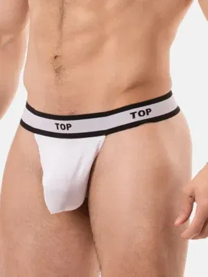 Tanga Suspender Barcode Berlin Top Blanco