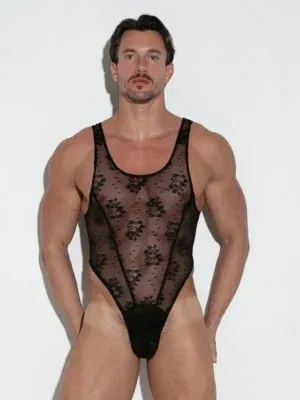 Body de encaje negro
