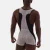 singlet Barcode Berlin Sanke blanco negro de rejilla con escote profundo frontal