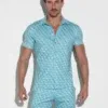 Camisa Code 22 Stretch Silky Aqua