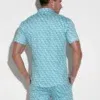 Camisa Code 22 Stretch Silky Aqua