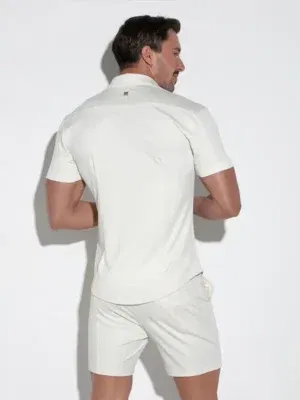 Camisa Code 22 Stretch Silky Off White
