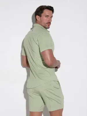 Camisa Code 22 Stretch Silky Caqui