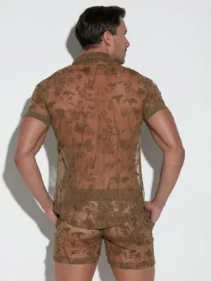 Camisa Code 22 Embroided Latte