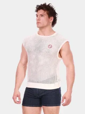 Muscle Tank Top Eldar Nude | Camiseta Sin Mangas Rejilla Barcode | XXXMadrid