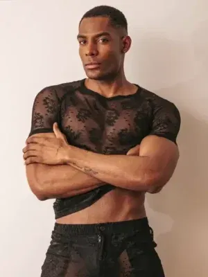 Camiseta Code 22 Lace de encaje transparente