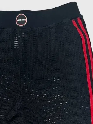 Pantalón Malla Barcode Berlin Shalvar Leo Negro-Rojo | XXXMadrid