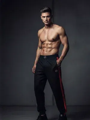 Shalvar Pants Leo Negro-Rojo