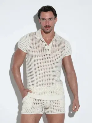 Polo Code 22 Diamond Knit Off White
