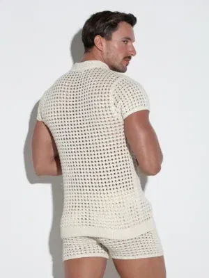 Polo Code 22 Diamond Knit Off White