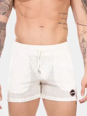 Short de Rejilla Barcode Berlin Buko Nude