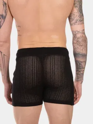 Short de Rejilla Barcode Berlin Buko Negro