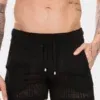 Short de Rejilla Barcode Berlin Buko Negro