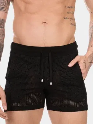Short de Rejilla Barcode Berlin Buko Negro