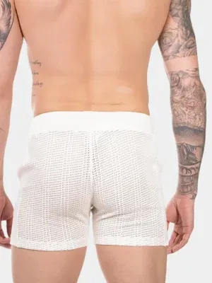 Short de Rejilla Barcode Berlin Buko Nude