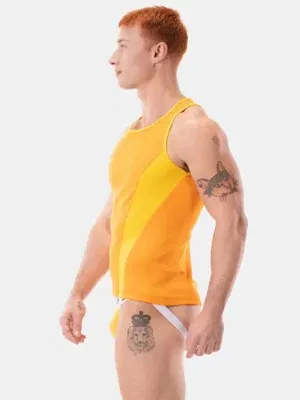 Camiseta de Tirantes Barcode Berlin Dervi Amarillo