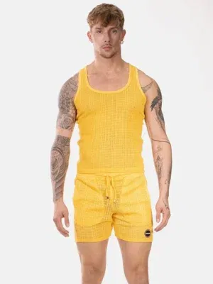 Camiseta de Tirantes Barcode Alabin Amarillo
