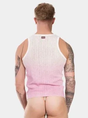 Camiseta de Tirantes Barcode Danko Blanco Rosa Degradada | XXXMadrid