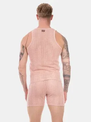 Camiseta de Tirantes Barcode Alabin Rosa de Rejilla | XXXMadrid