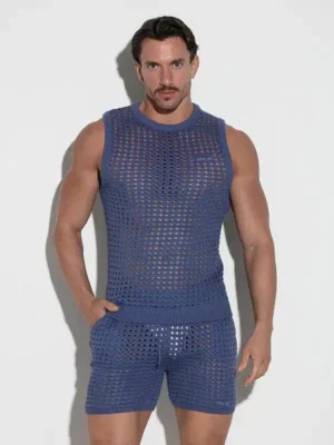 Camiseta de Tirantes Code 22 Diamond Knit Azul