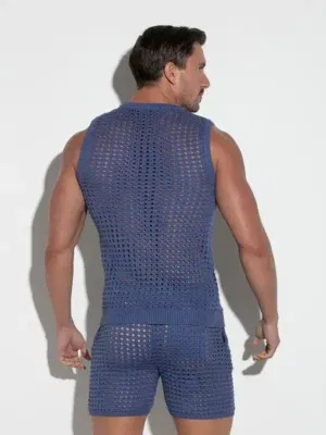 Camiseta de Tirantes Code 22 Diamond Knit Azul