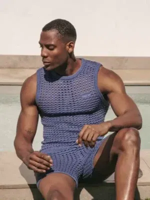 Camiseta de Tirantes Code 22 Diamond Knit Azul