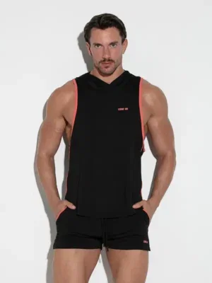 Camiseta Tank Training con Capucha Negra