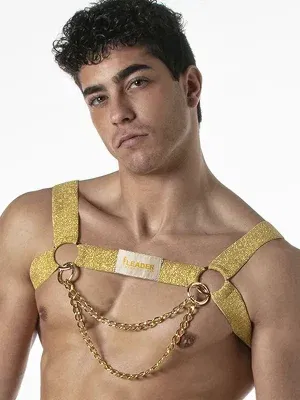 Arnés Leader White Party Gold