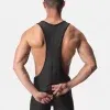 Wrestling singlet hombre negro efecto piel con escote profundo,