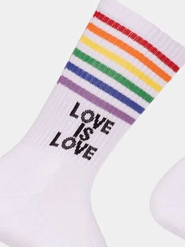 Calcetines Barcode Berlin Gym Love is Love Blanco - Imagen 2