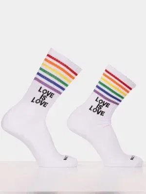 Calcetines Barcode Berlin Gym Love is Love Blanco