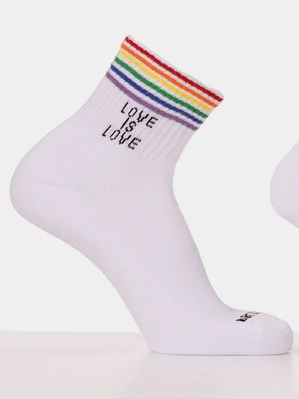 Calcetines Barcode Berlin Half Fetish Love is Love Blanco - Imagen 2