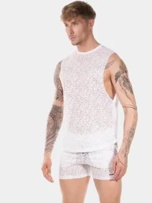 Camiseta de Tirantes Barcode Berlin Ezekiel Blanca